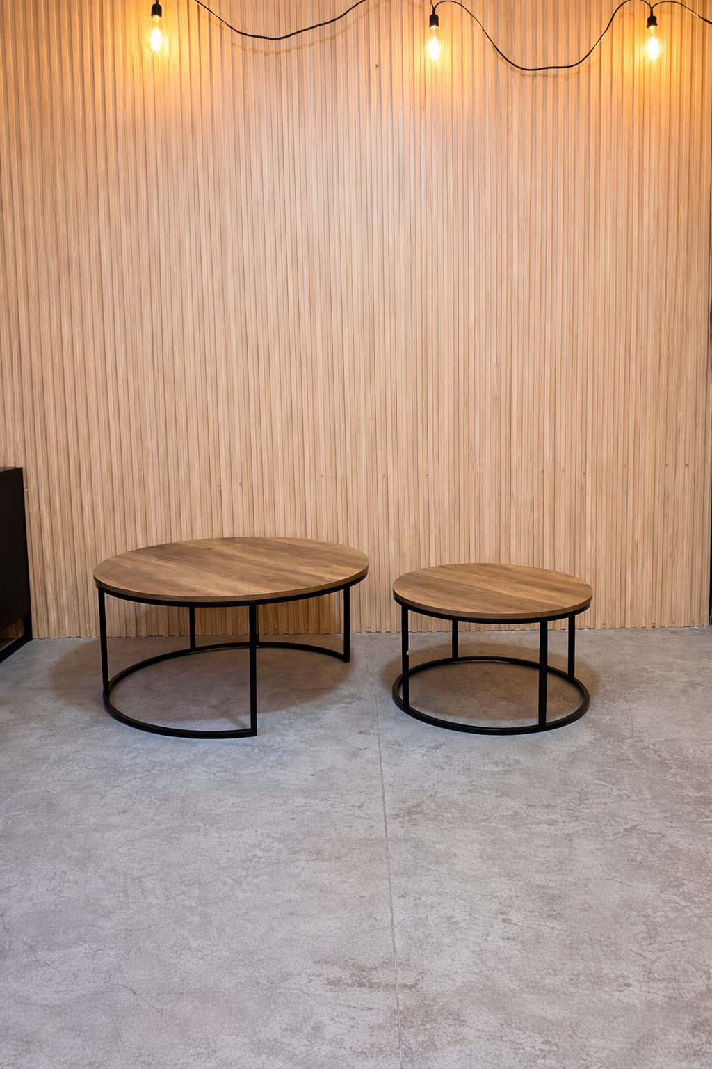 Mesa de centro doble circular