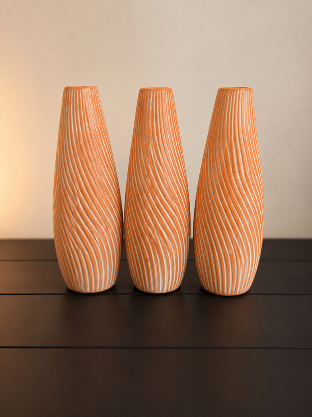 Florero Terracota Rayas